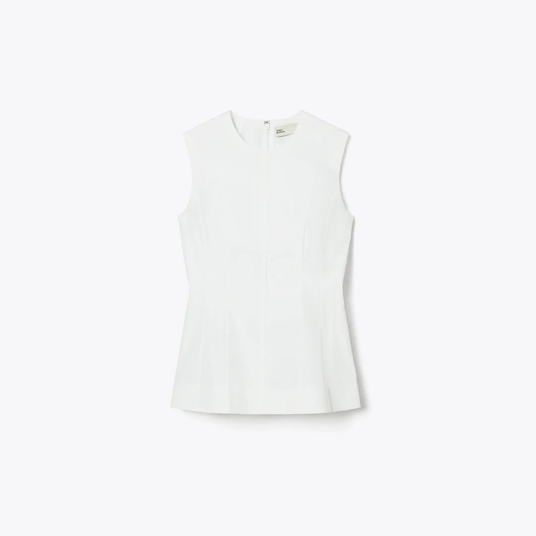 Sleeveless Cotton Poplin Top by Tory Burch