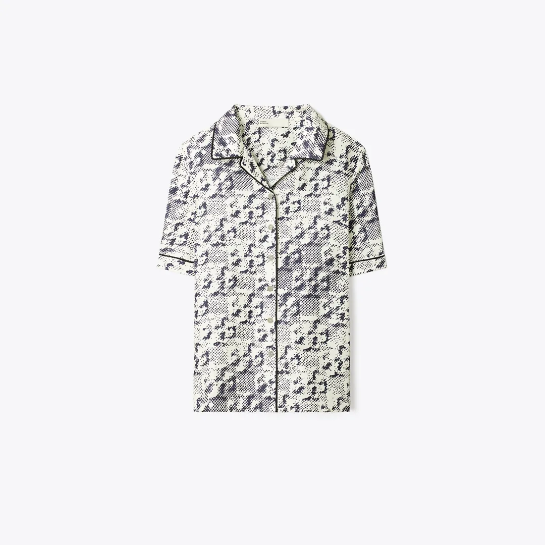 Silk Camp Shirt by Tory Burch