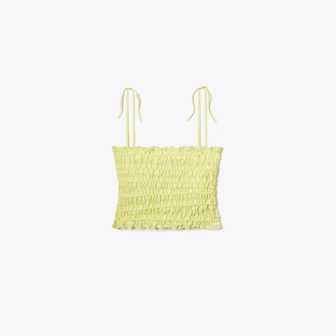 Smocked Viscose Top by Tory Burch