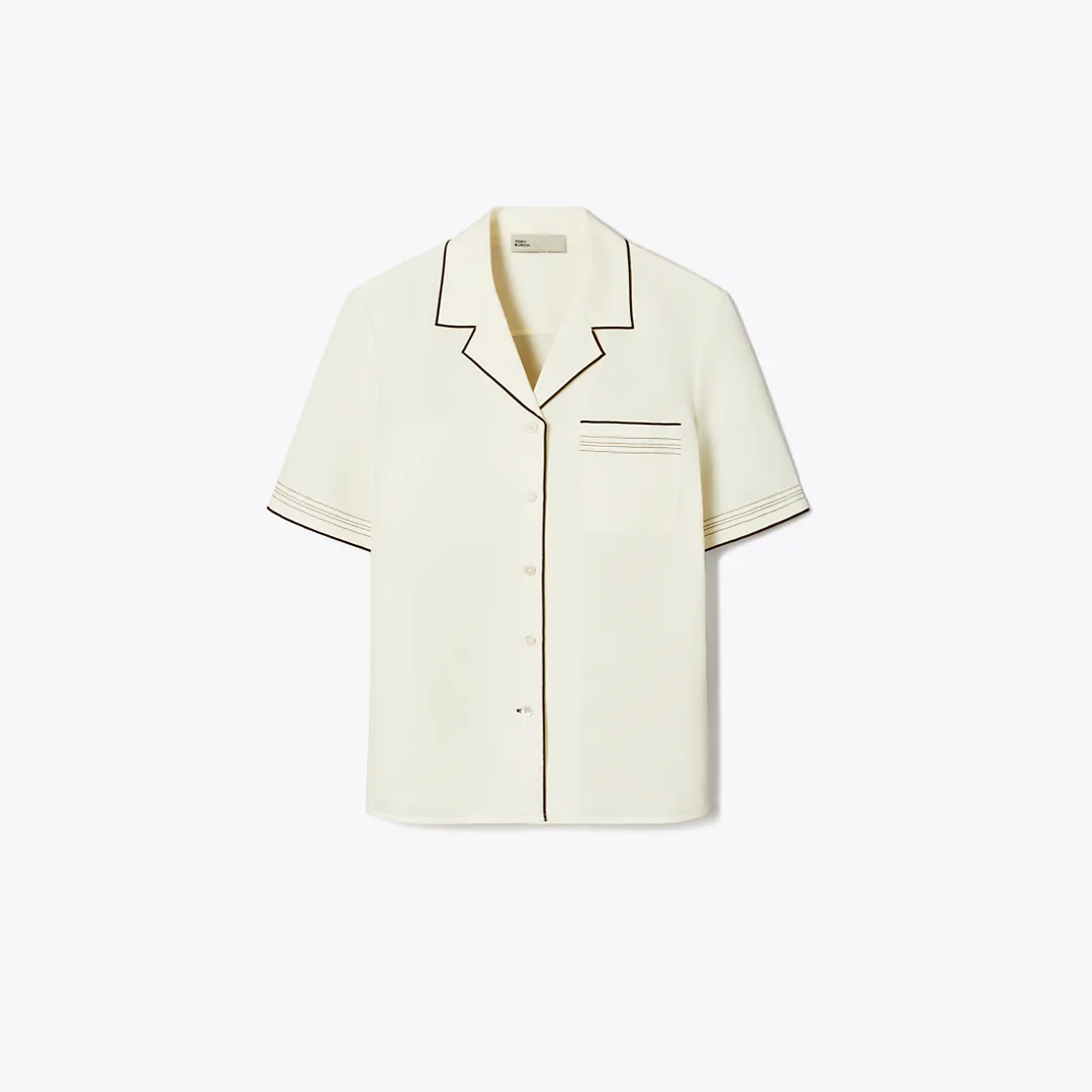Linen Camp Shirt by Tory Burch