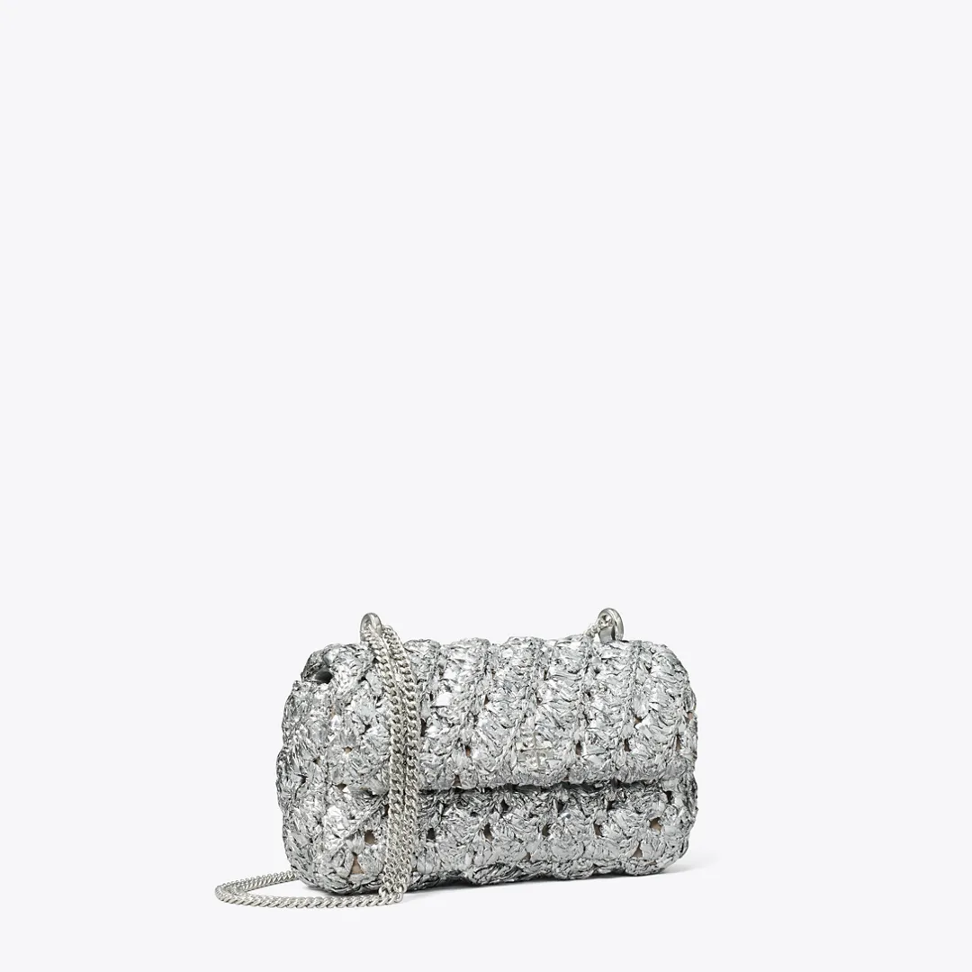 Mini Kira Woven Flap Bag by Tory Burch
