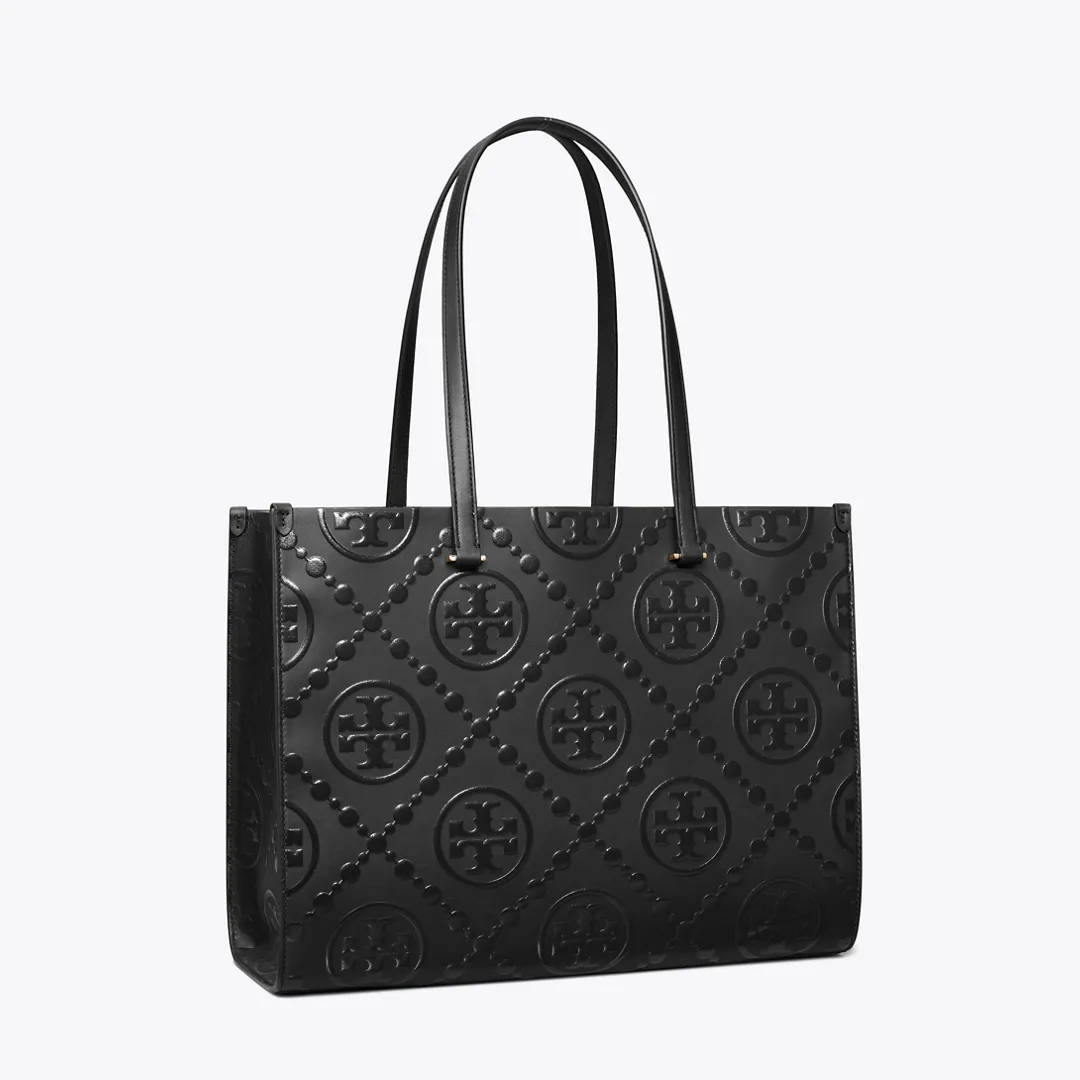 T Monogram Embossed Tote by Tory Burch