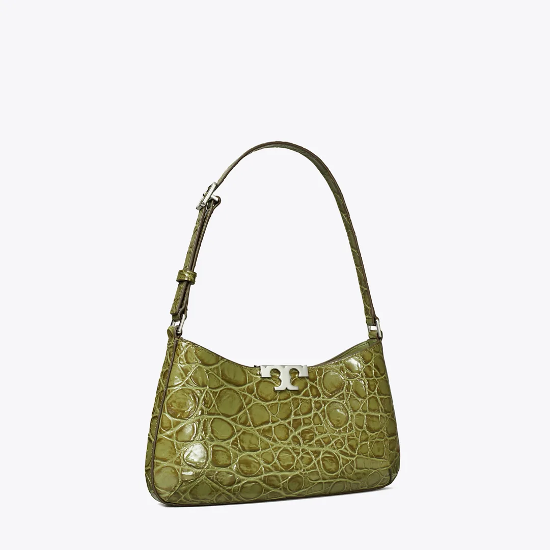 Eleanor Croc-Embossed Slim Shoulder Bag by Tory Burch