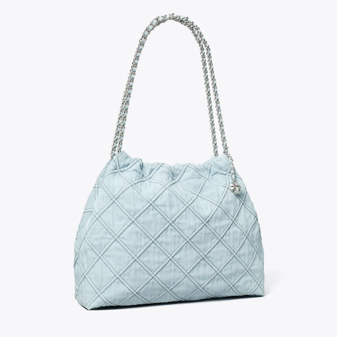 Fleming Soft Denim Hobo Bag