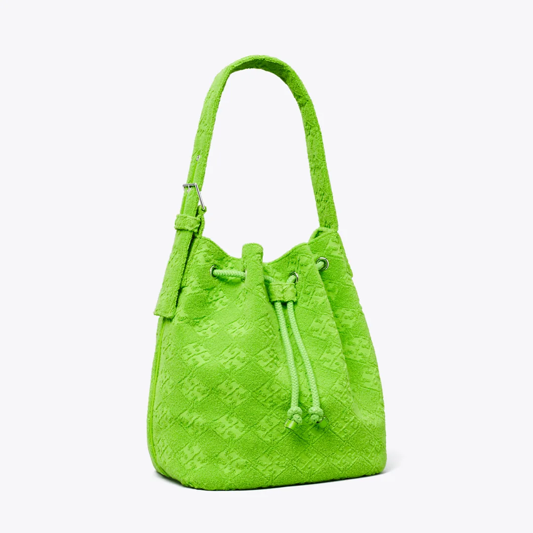 T Monogram Terry Oversized Bucket Bag by Tory Burch