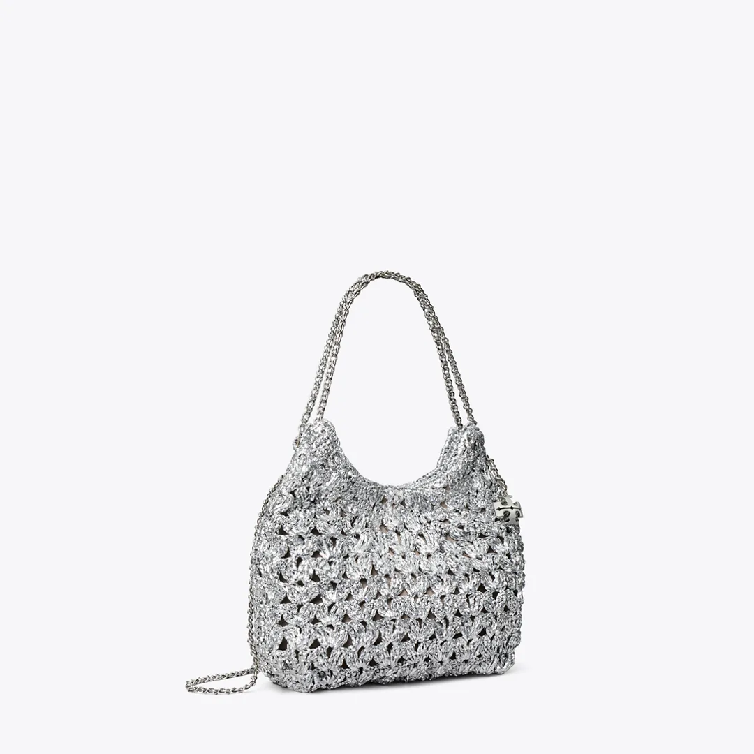Mini Fleming Woven Hobo Bag by Tory Burch