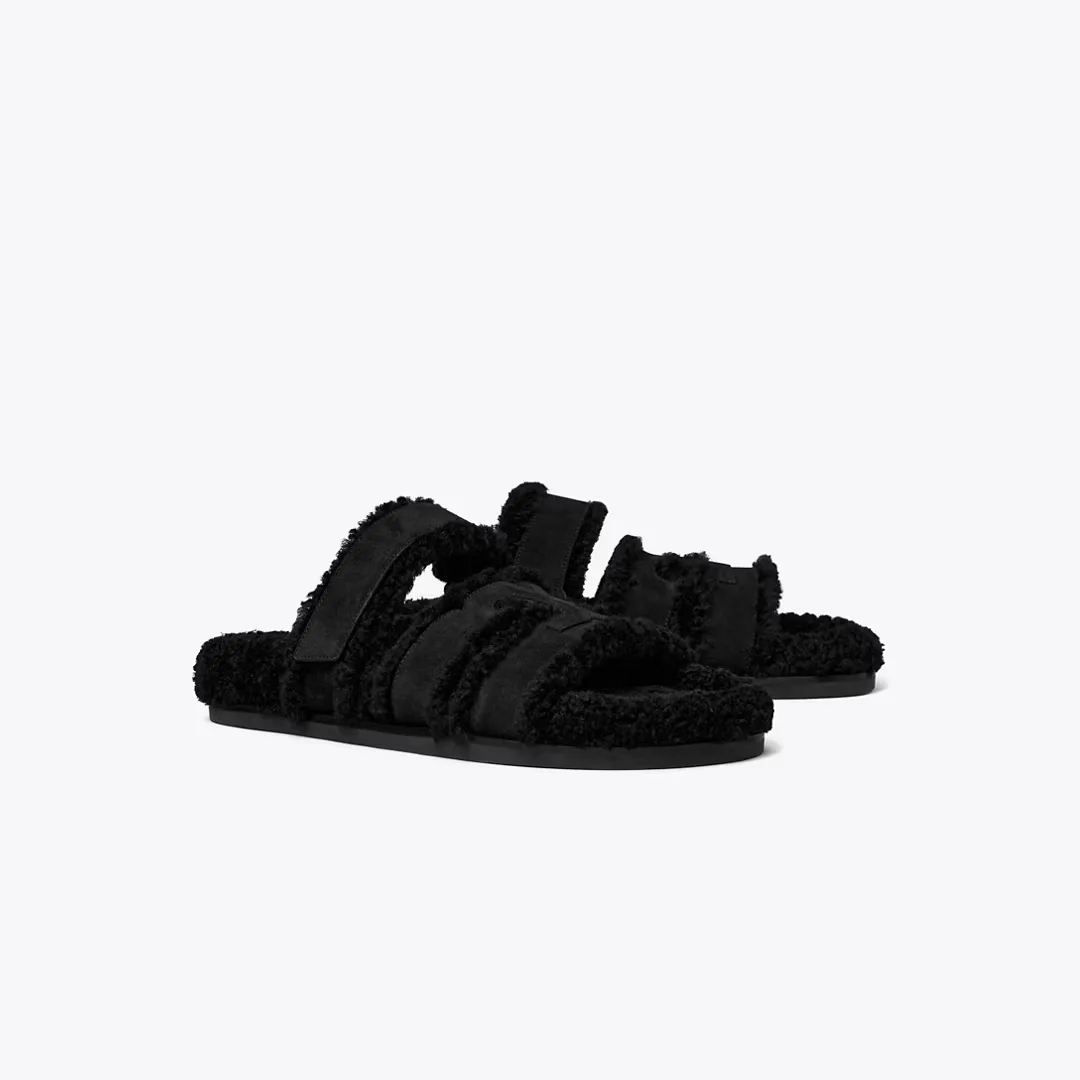 Ines Shearling Sport Slide by Tory Burch