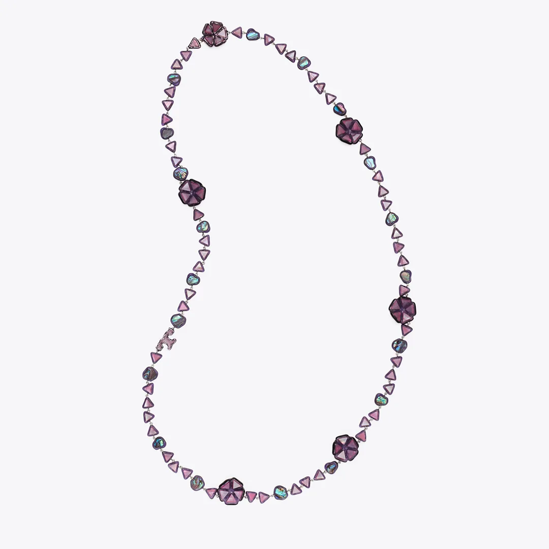 Curiosity Resin Long Necklace by Tory Burch