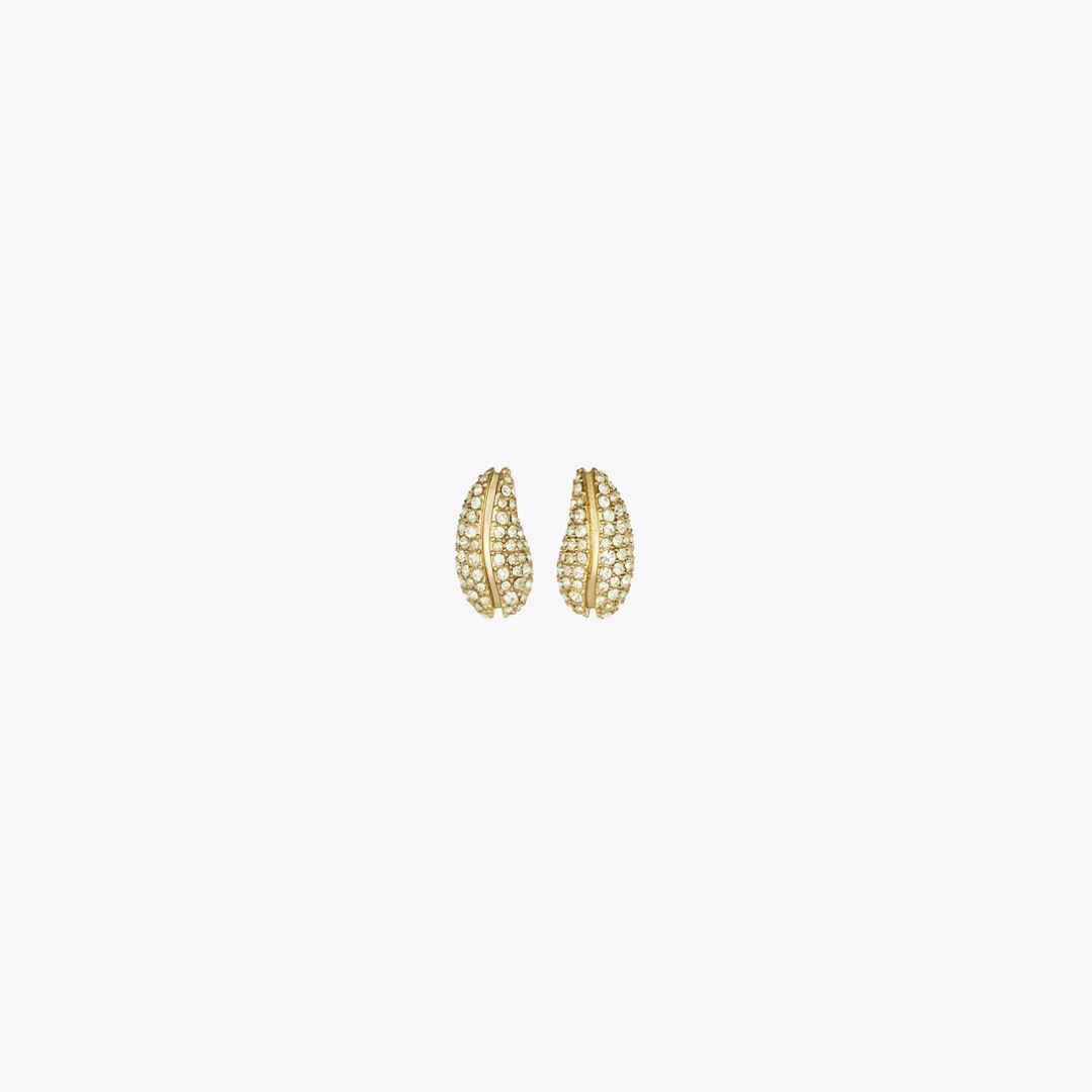 Mini Pierced Pav Earrings by Tory Burch