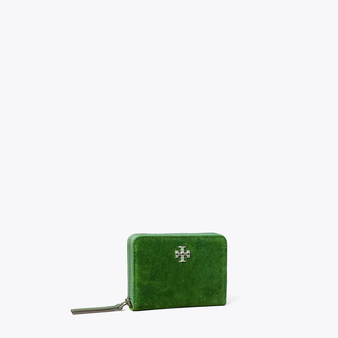 Small Kira Flocked Zip-Around Wallet by Tory Burch