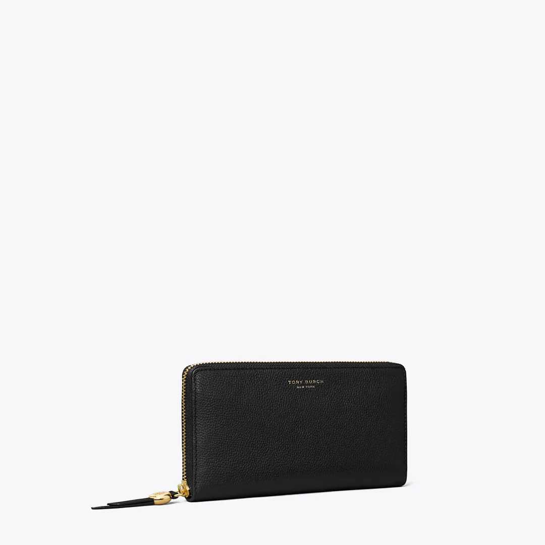 Leather Zip Continental Wallet