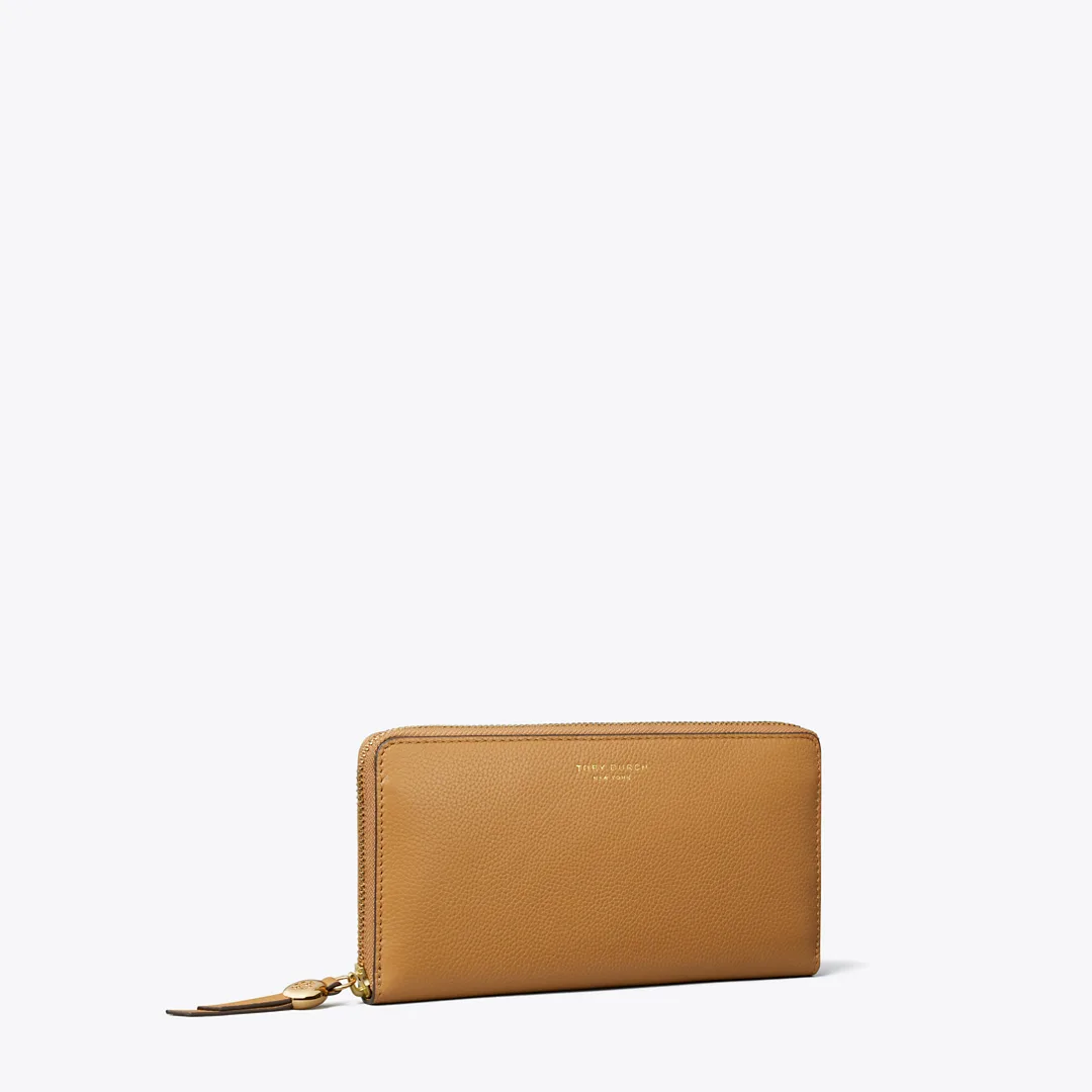 Leather Zip Continental Wallet