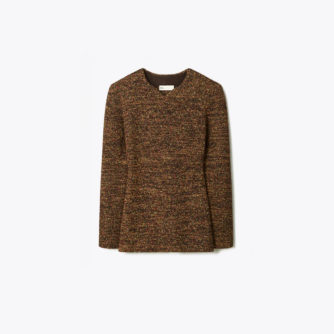 Nylon and Viscose Marled Sweater by Tory Burch