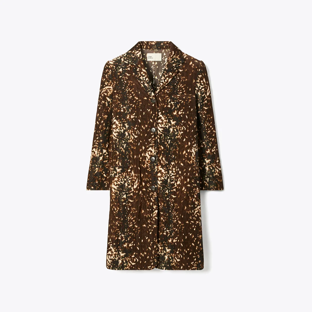 Cotton Velvet Coat by Tory Burch