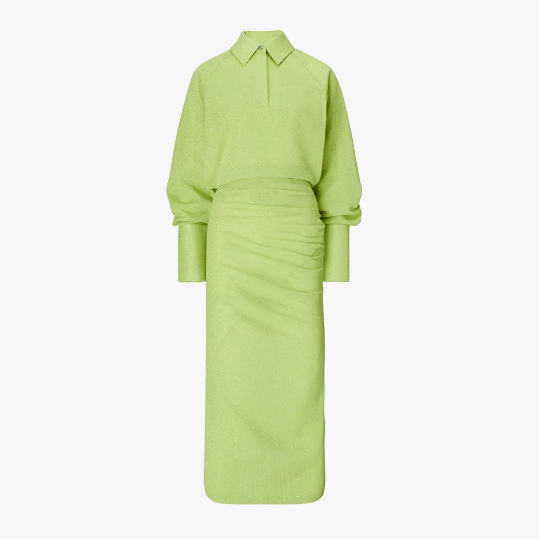 Cuffed Jacquard Dress by Tory Burch
