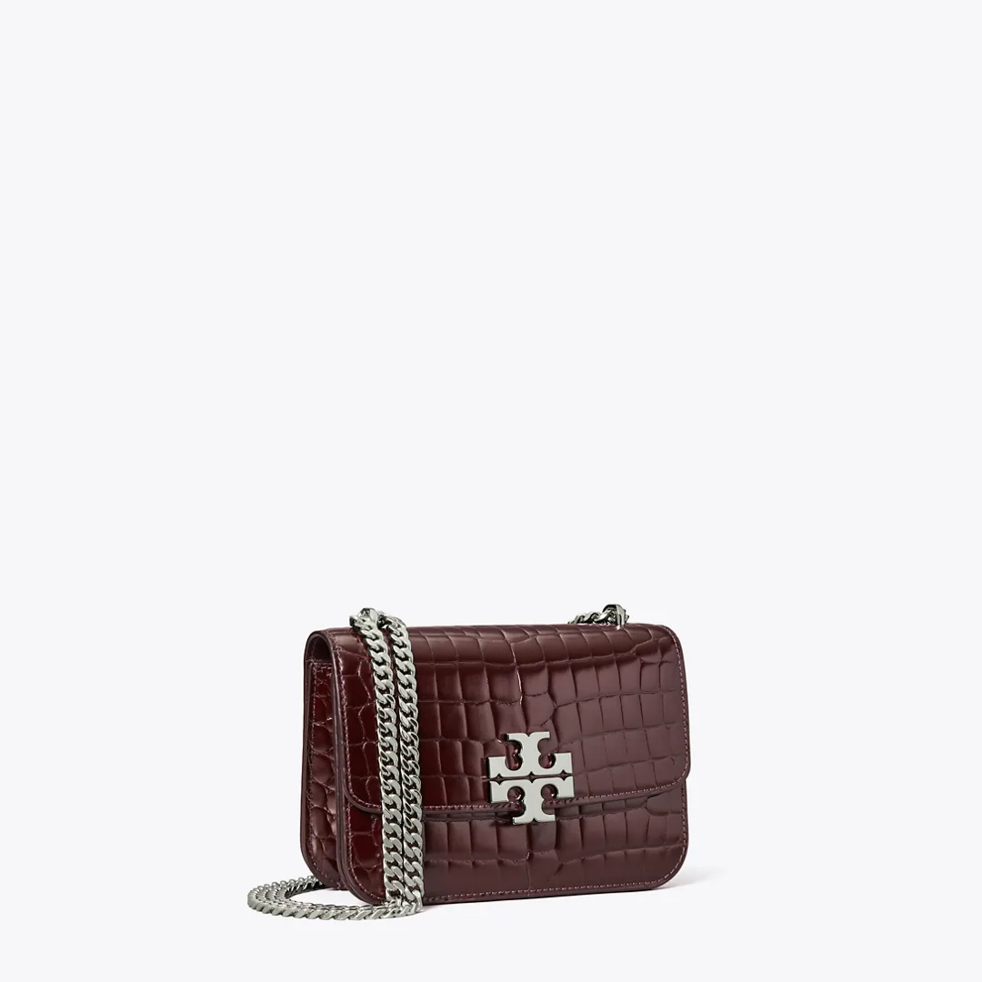 Small Eleanor Croc-Embossed Shoulder Bag by Tory Burch