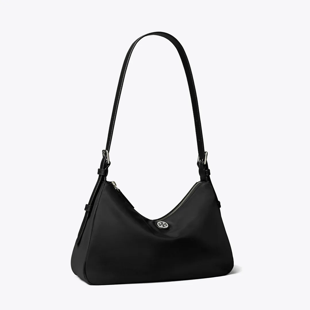 Small Nylon Zip-Top Shoulder Bag