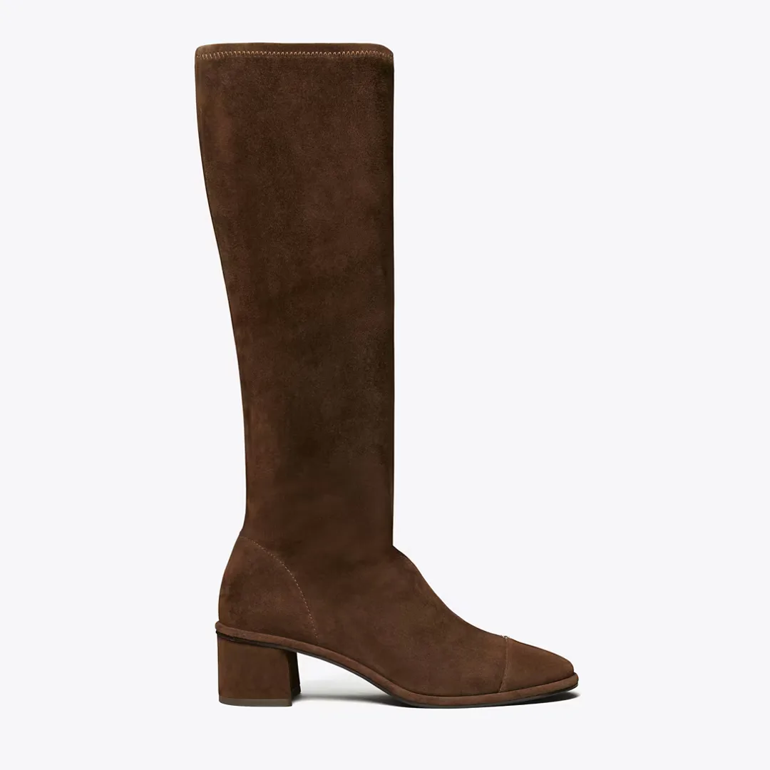 Cap-Toe Knee-High Boot