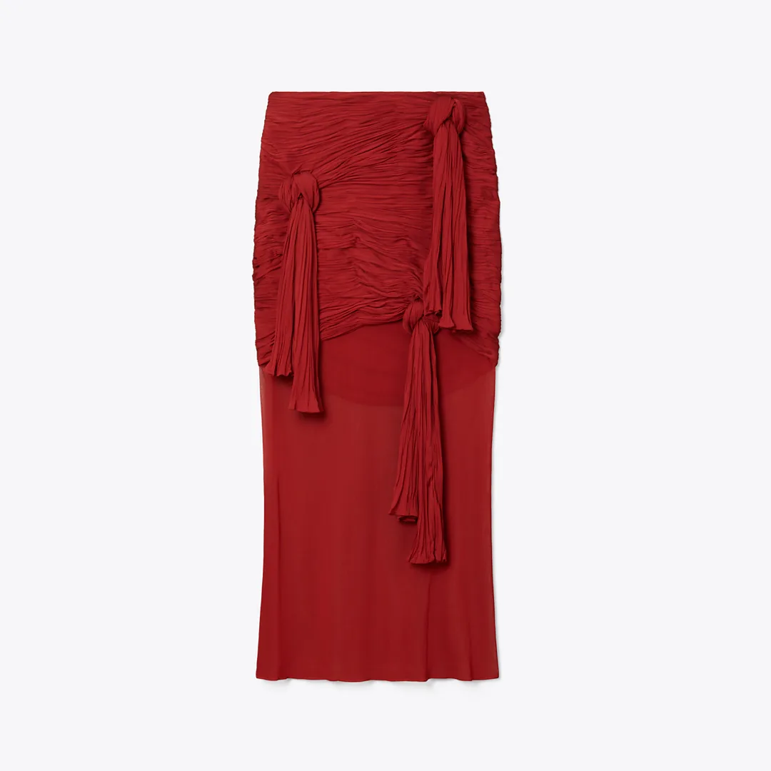 Knotted Viscose Skirt