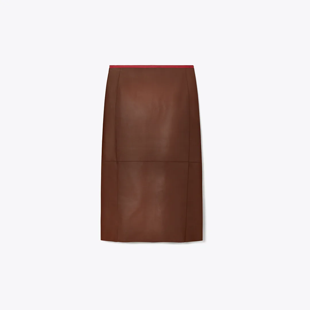 Leather Pencil Skirt by Tory Burch