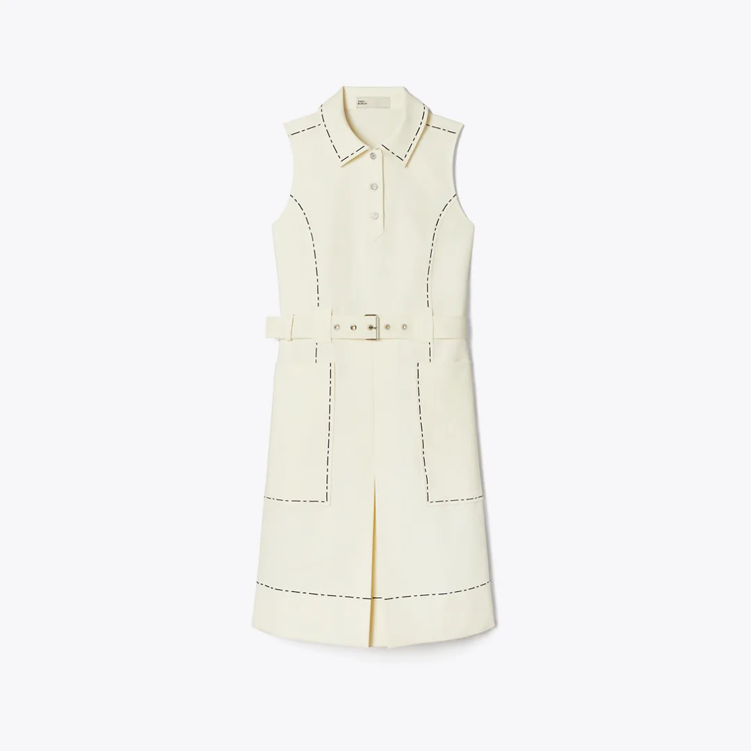 Pick Stitch Stretch Golf Dress by Tory Burch