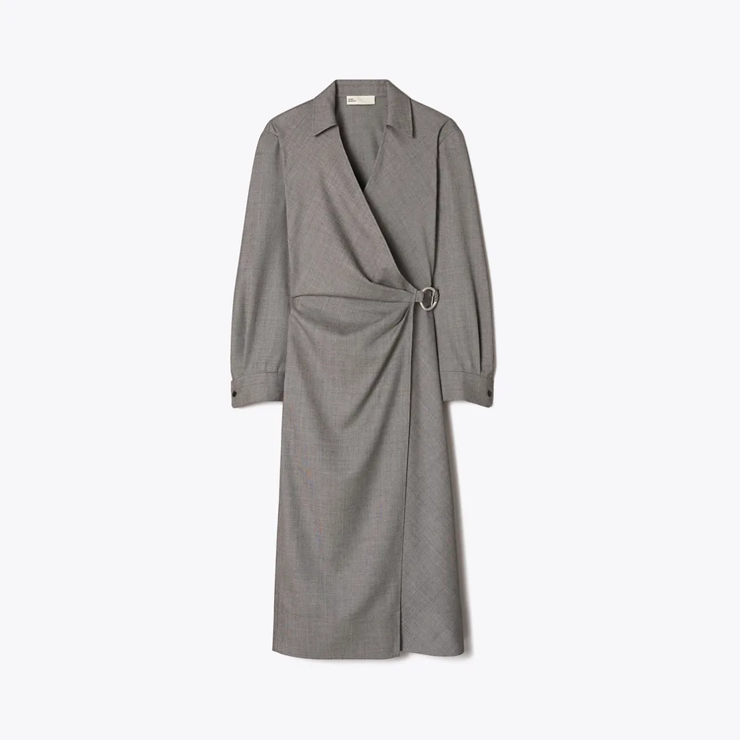Wool Wrap Dress by Tory Burch