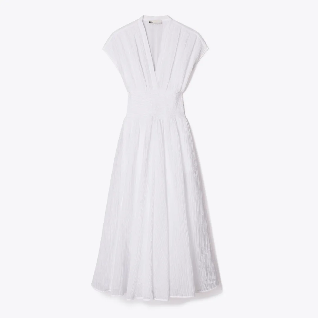 V-Neck Linen Dress