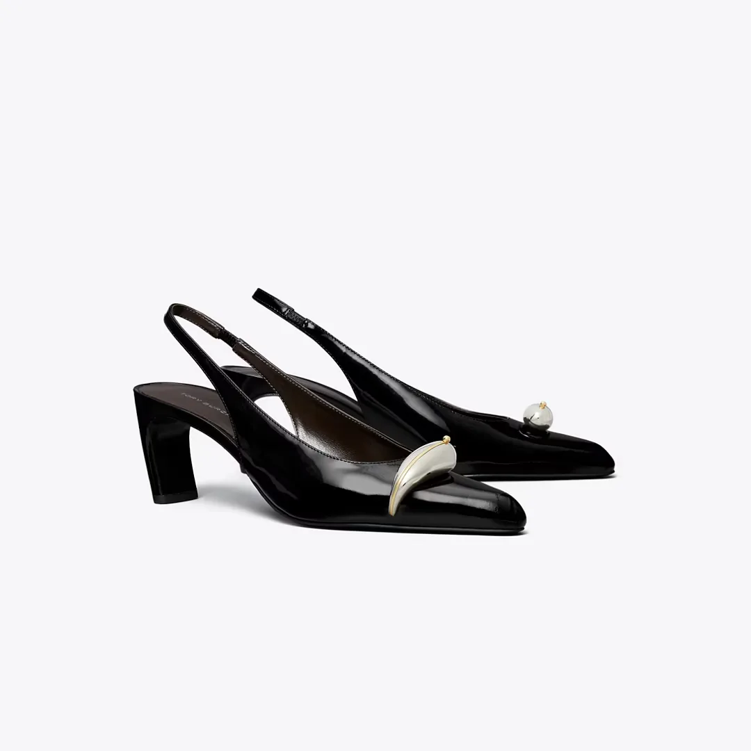 Pierced Slingback Heel