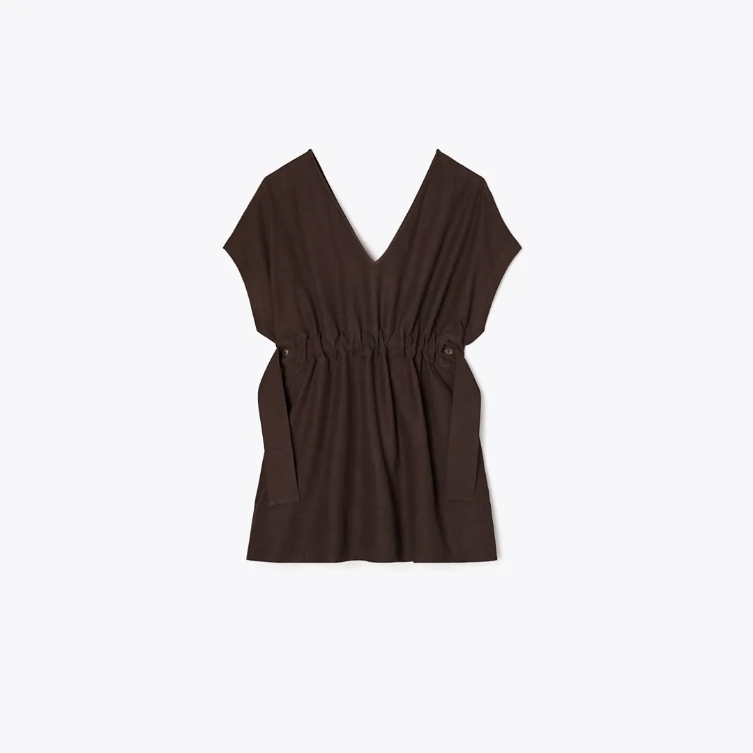 Belted Linen Dress by Tory Burch