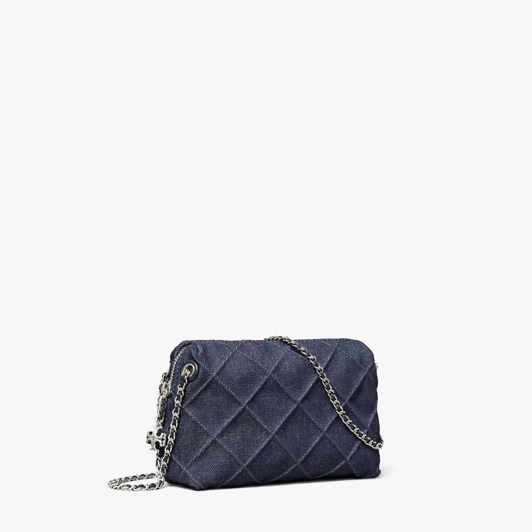 Fleming Denim Soft Crossbody Bag by Tory Burch