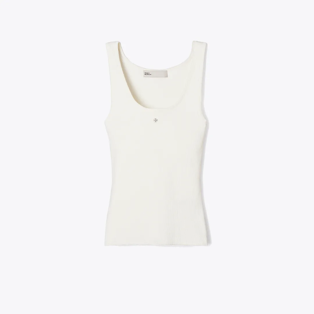 Viscose Knit Tank Top by Tory Burch
