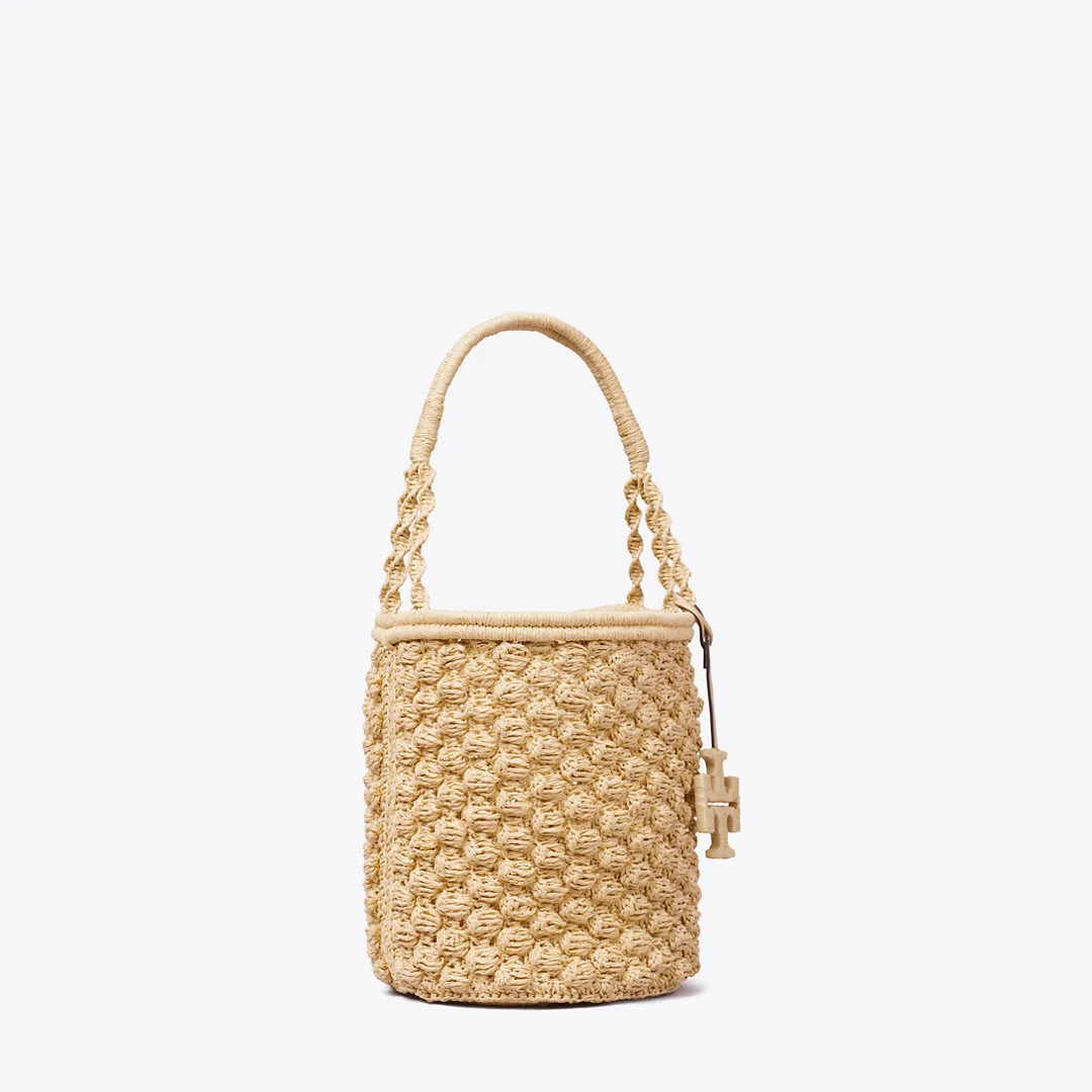 Ella Hand-Crocheted Popcorn Bucket Bag by Tory Burch