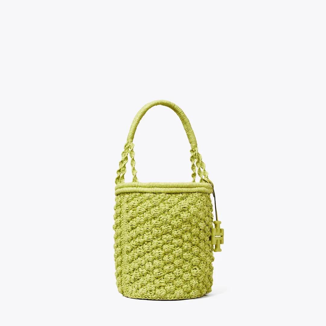 Ella Hand-Crocheted Popcorn Bucket Bag