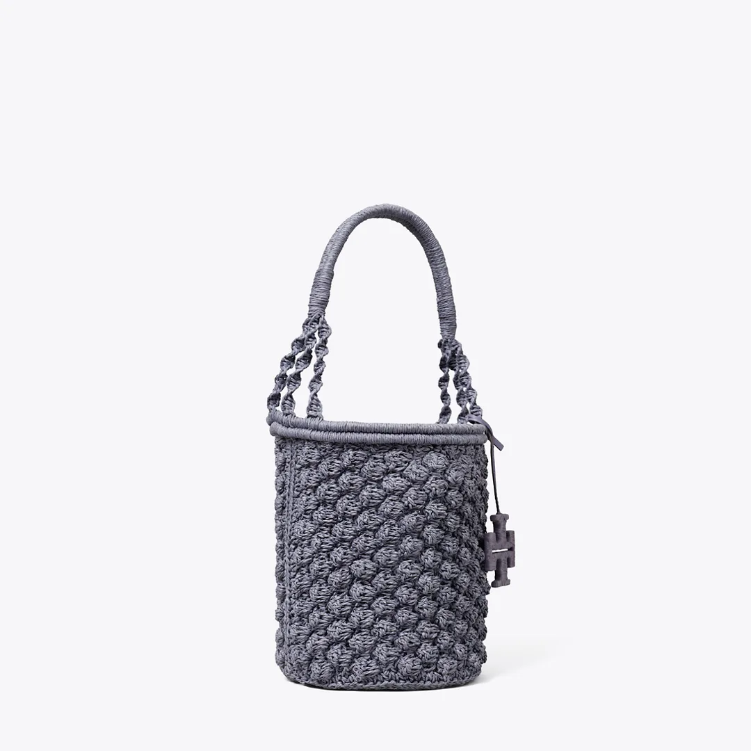 Ella Hand-Crocheted Popcorn Bucket Bag