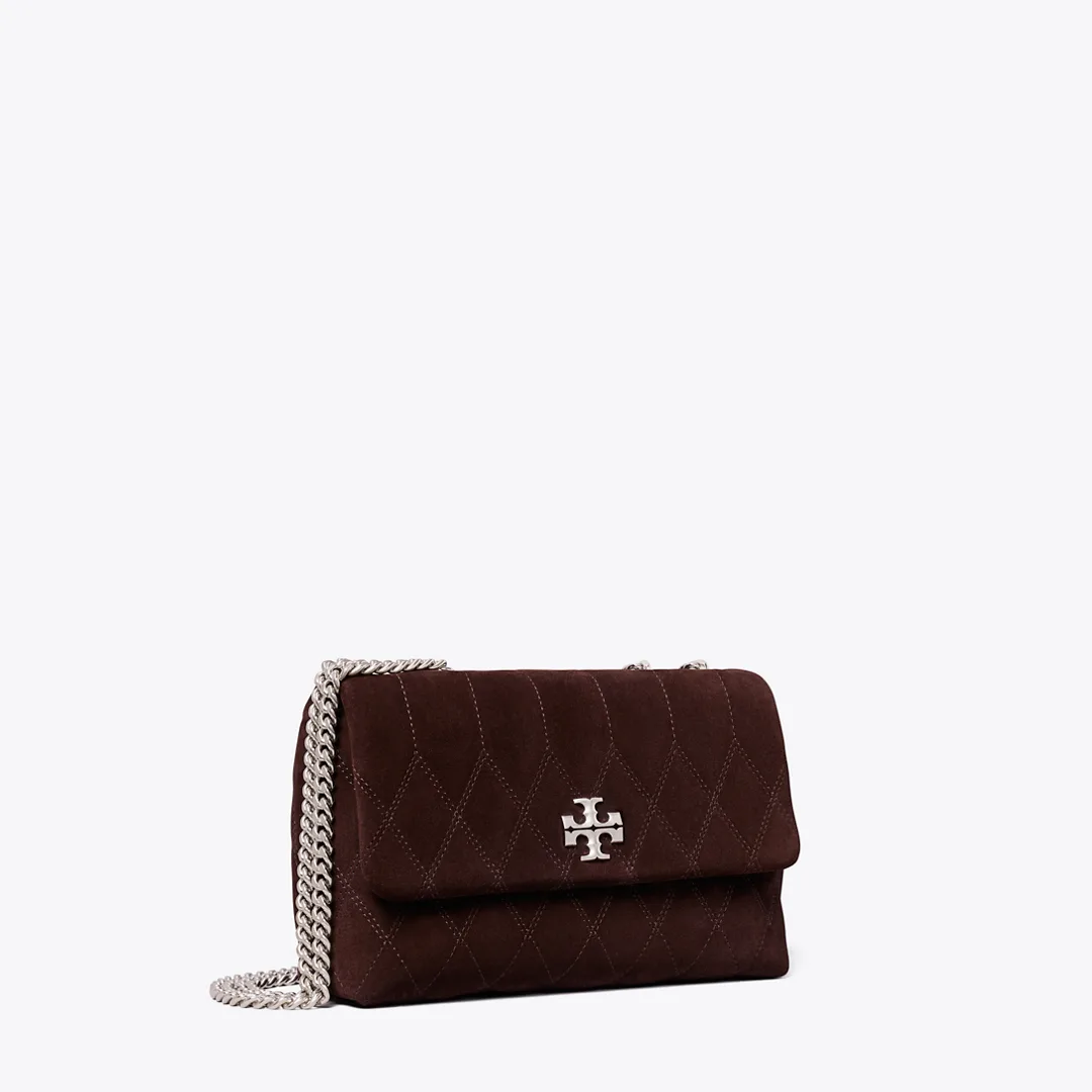 Small Kira Quilt Suede Shoulder Bag by Tory Burch