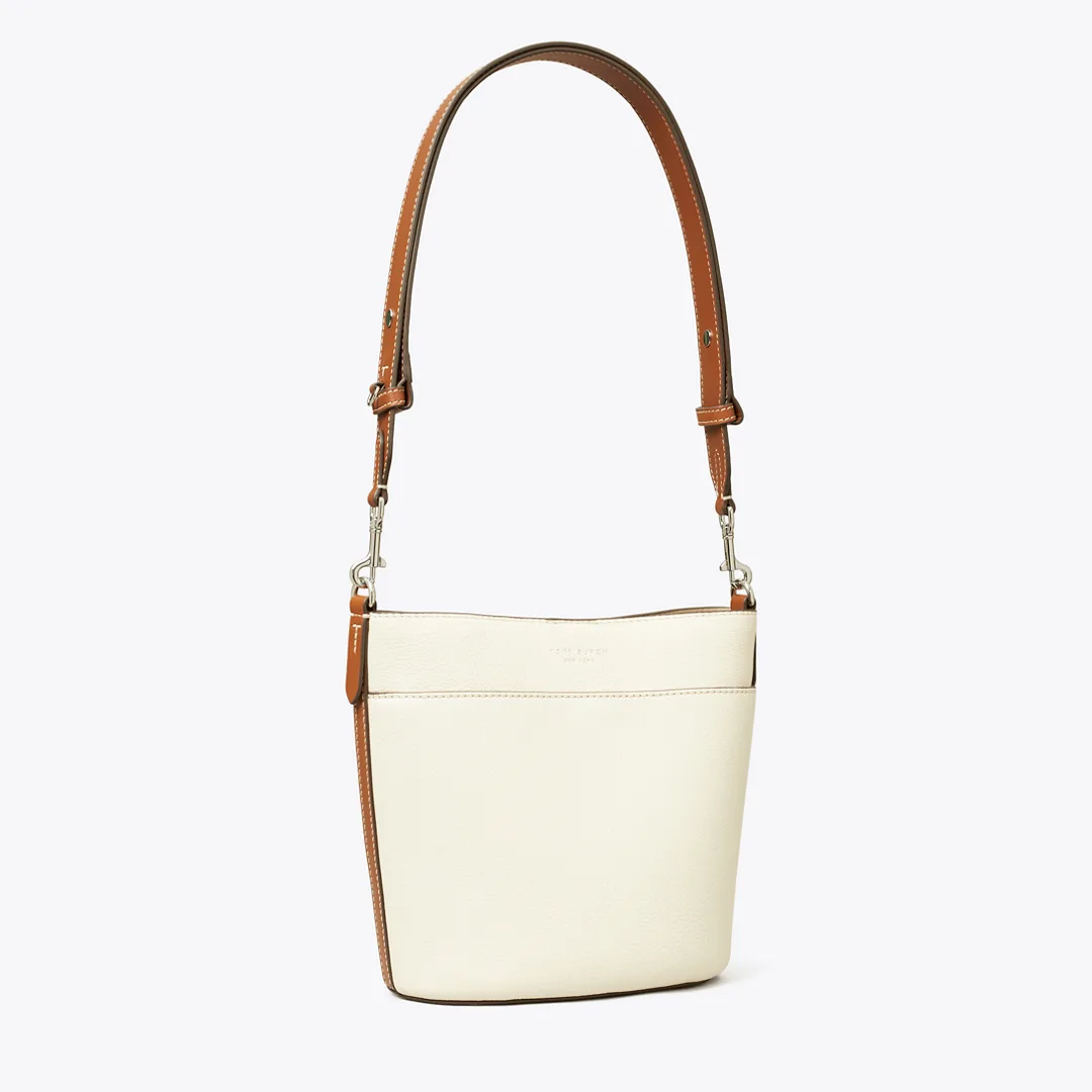 Leather Colorblock Bucket Bag by Tory Burch