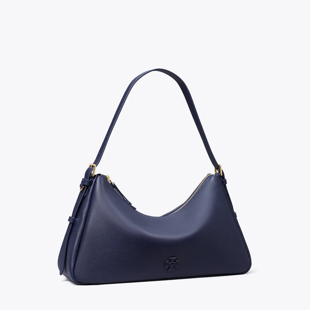 Leather Zip Top Shoulder Bag