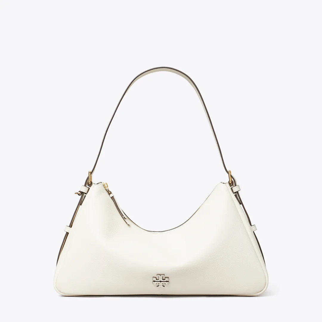 Leather Zip Top Shoulder Bag