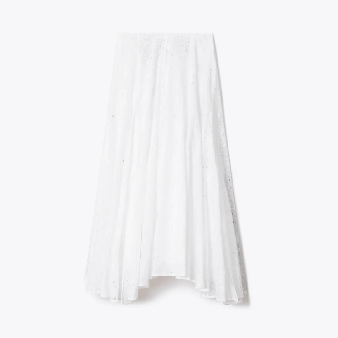 Cotton Eyelet Skirt