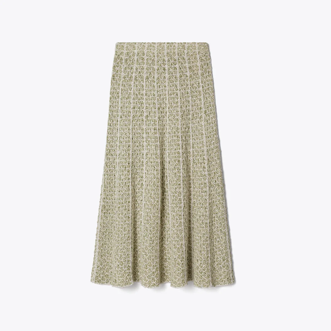 Pleated Knit Skirt