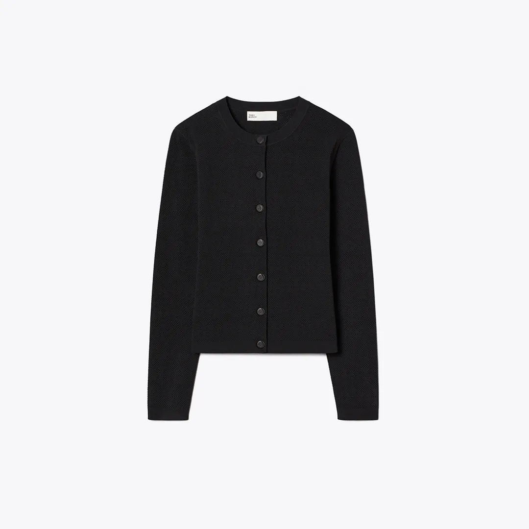 Pointelle Viscose Cardigan