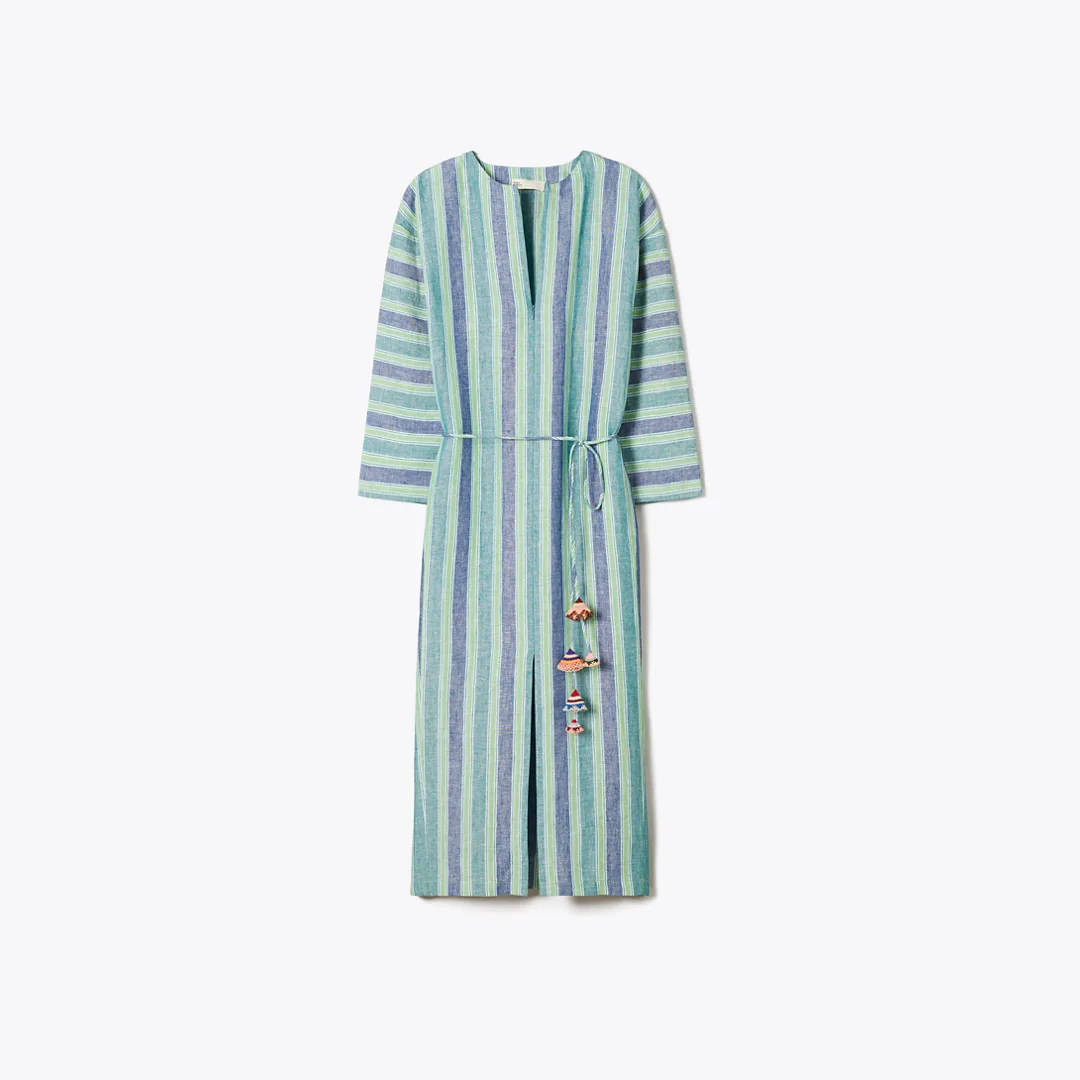 Striped Linen Caftan