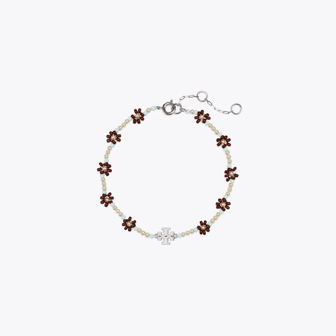 Curiosity Beaded Flower Bracelet by Tory Burch