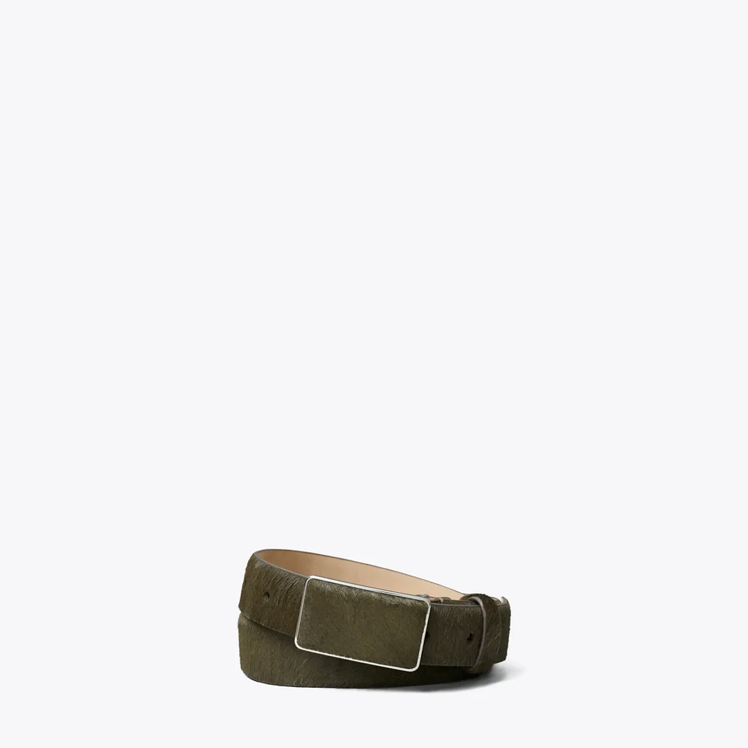 Plate Calf Hair Belt by Tory Burch