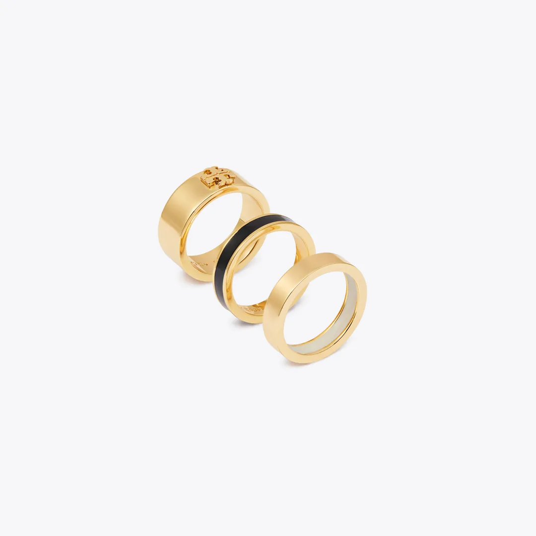Icon Enamel Ring Set by Tory Burch