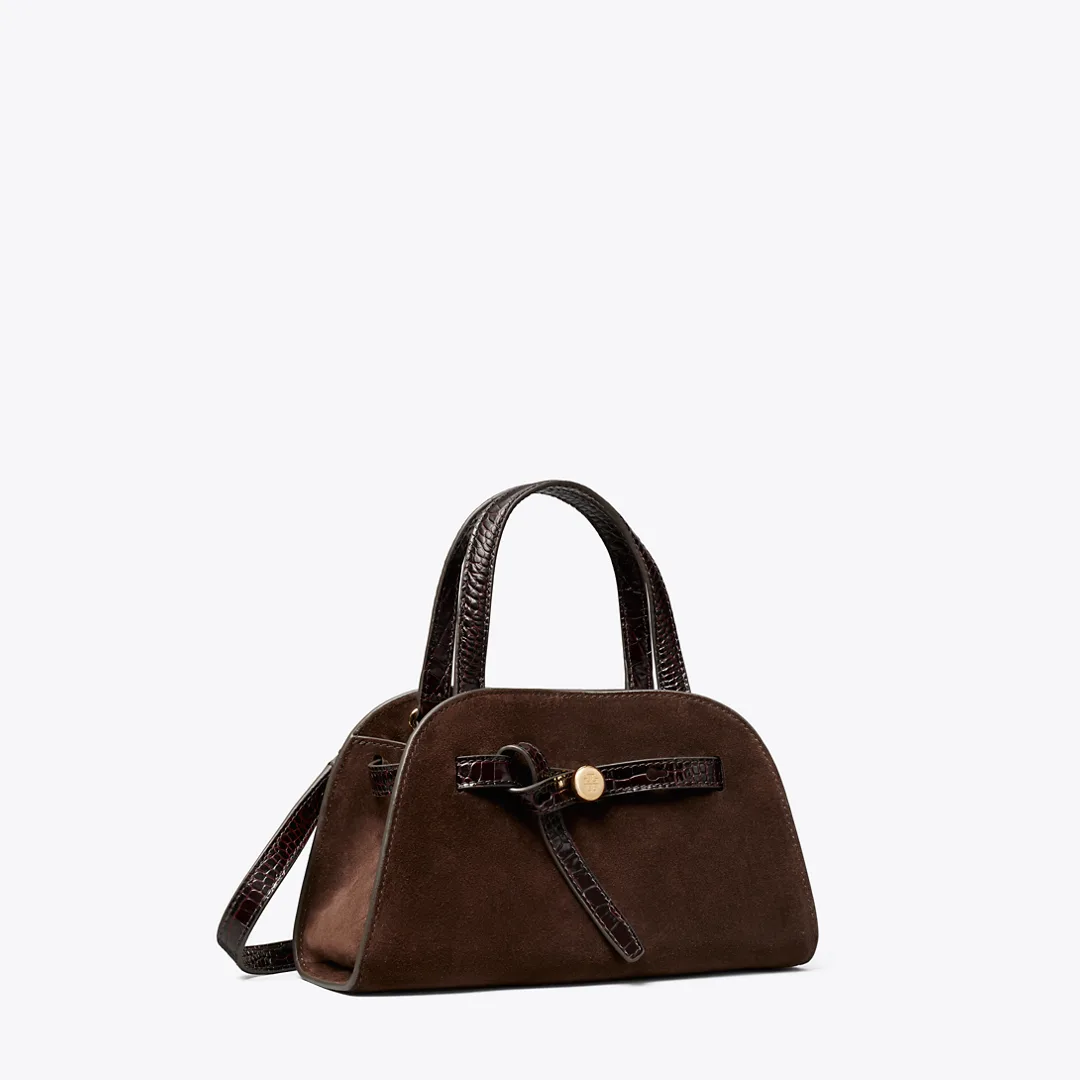 Small Romy Suede Bauletto