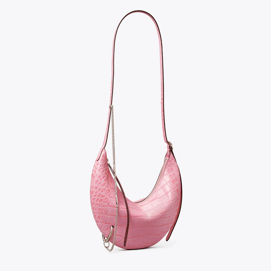 Pierced Croc-Embossed Crossbody Bag by Tory Burch