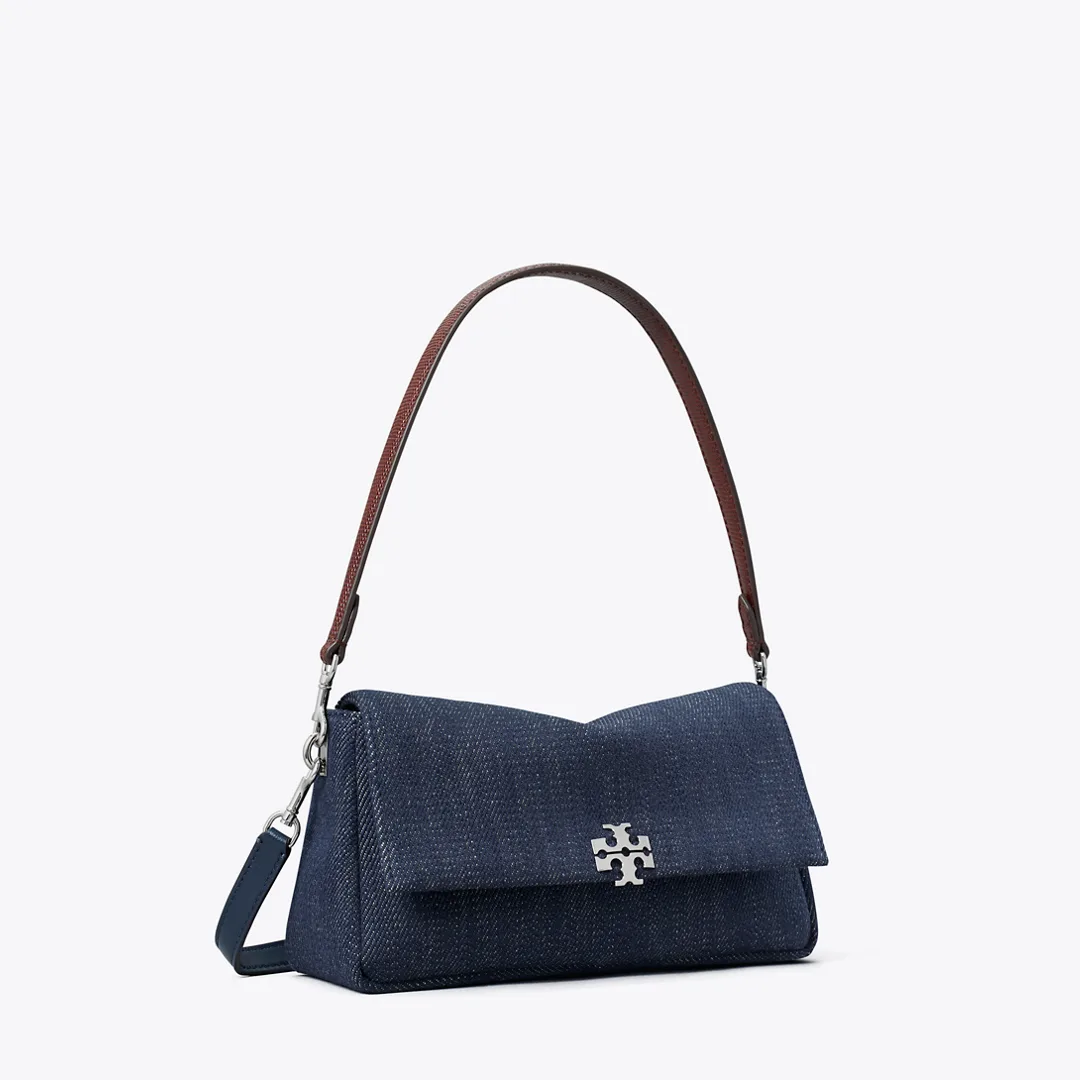 Small Charlie Denim Shoulder Bag by Tory Burch