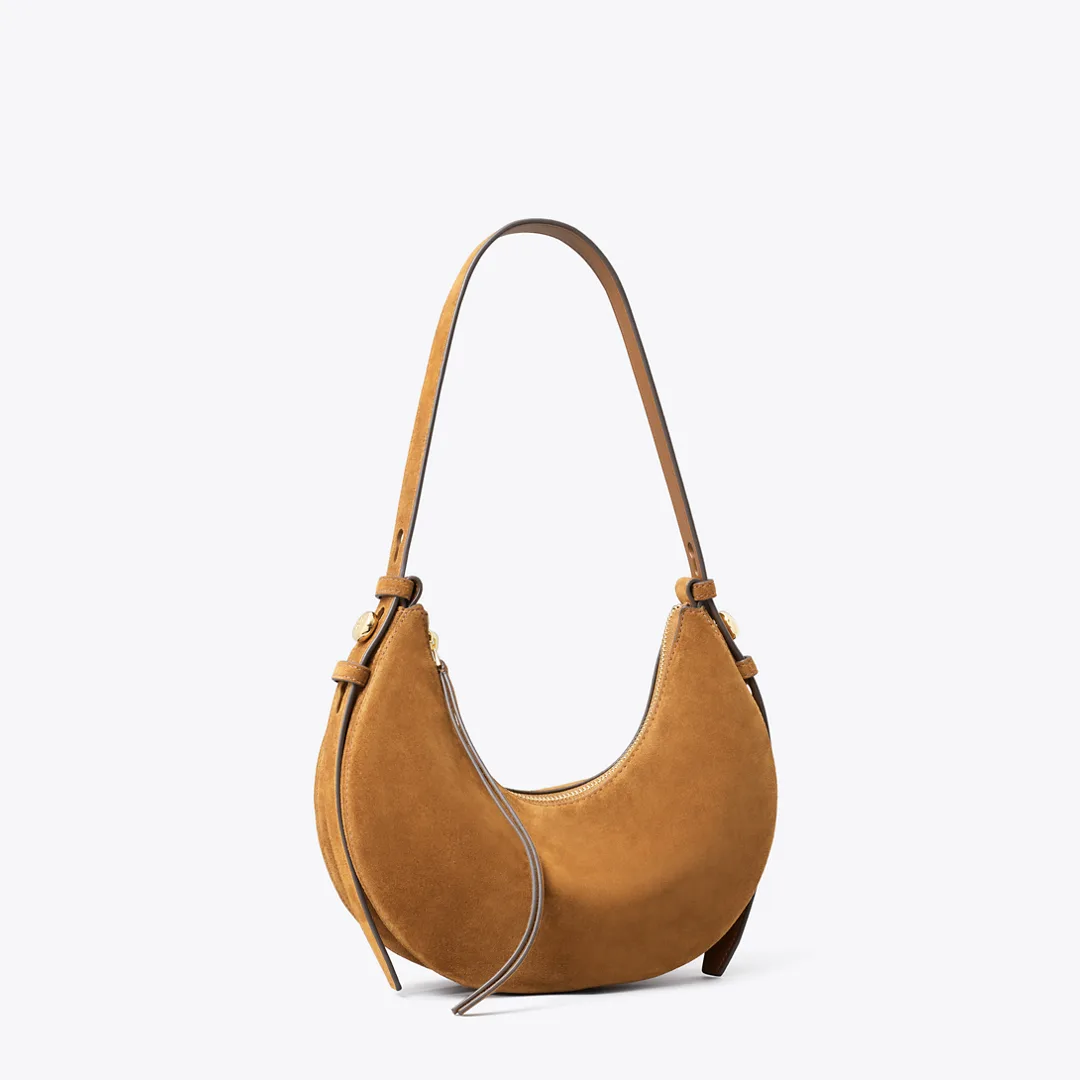 Romy Suede Half Moon Bag by Tory Burch