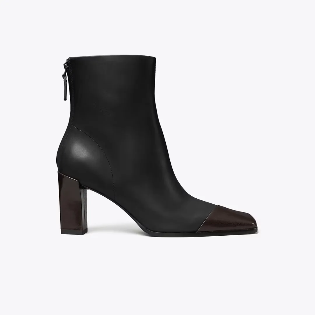 Asymmetric Cap-Toe Ankle Boot by Tory Burch